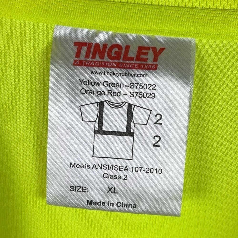 Tingley XL Reflective Class 2 Neon Construction Pocket T Shirt Workwear Outdoor - Picture 5 of 7